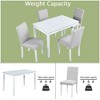 NicBex 5-Piece Counter Height Dining Set, Wooden Kitchen Table with Acrylic Crystal Trim & 4 Upholstered Chairs, Table Set, Dining Chairs Set - 2 of 4