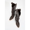 Okus - Brown Buckle Block Heel Boot (Women) brown 5.5 Forever & Always Shoes US - 2 of 4