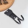 Unique Bargains Garage Storage Hooks Large Round Channel Plate Hook Black 1 Pc - 2 of 4
