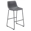 Zuo Smart Barstool (Set of 2) Charcoal - 2 of 4