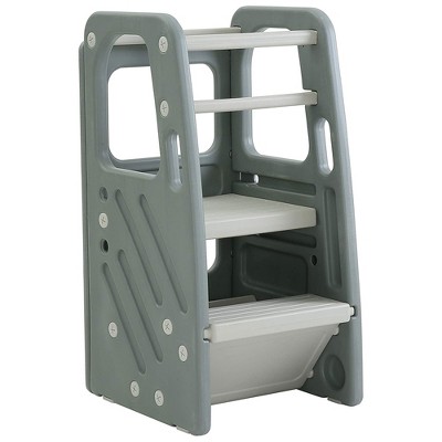 SDADI PLT01PK Children's Plastic Learning Step Stool with 3 Adjustable Heights