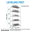 Vynxaria 5 Tier Shelf Wire Shelving Unit - 5T-1636-C-LKJ, 72H - 3 of 4