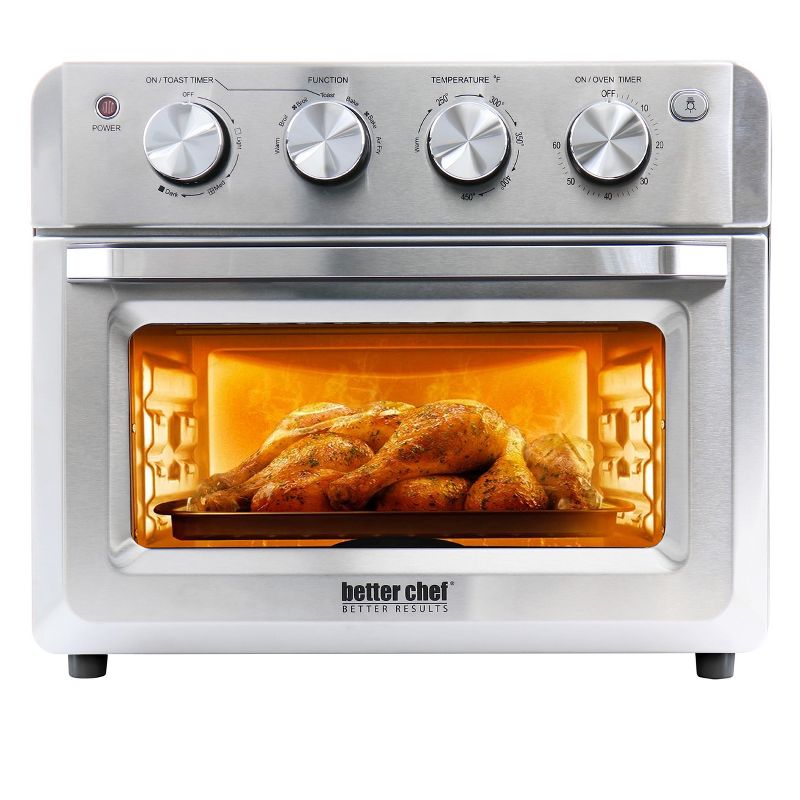 Better Chef Do-It-All 20 Liter Convection Air Fryer Toaster Broiler Oven in Silver, 1 of 8