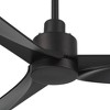 Casa Vieja 60" Sailplane Modern Industrial Indoor Outdoor Ceiling Fan 3 Blade Remote Control Matte Black Finish Bedroom Patio Living Room Damp Rated - 3 of 4