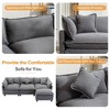 112.2" Modern Chenille L-Shape Modular Sectional Sofa with Removable Ottoman and 5 Plush Pillows - 4 of 4