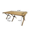 Multi-Function Foldable and Portable Dining Set, 1 Dining Table & 4 Folding Chairs, Indoor and outdoor universal ,Natural - 3 of 4