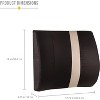 HealthSmart Lumbar Support Pillow, Back Pillow, Office Chair Pillow with Insert and Strap, Black with Tan Stripe, 14 x 13 Inches - 3 of 4