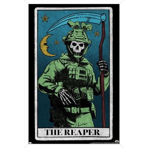 Trends International Call of Duty: Modern Warfare 2 - Ghost Tarot Card Framed Wall Poster Prints - 1 of 4