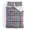 Deny Designs Ninola Design Checks Tartan Blue Queen/Full Duvet and Sham Set (2-3pc Set) - 2 of 4