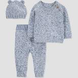 Carter's Just One You®️ Baby Boys' 3pc Marled Top & Bottom Set - Blue