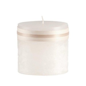 Northlight Cylindrical Accent Pillar Candle - 3.25" - White - 1 of 1