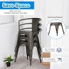 BestMassage Metal Dining Chairs Set of 4 Patio Chairs, Bronze - 4 of 4