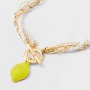 Lemon Drop and Pearl Mix Necklace - A New Day™ Multi-Colored - 4 of 4
