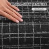Non Slip Kitchen Rugs 8x10 Modern Black Low Pile Area Rug with Border, Stain-Resistant - 4 of 4