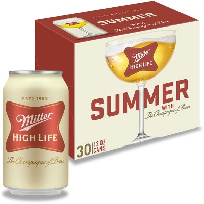 Miller High Life Beer - 30pk/12 fl oz Cans