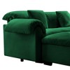 MYINDA 2 Seater Deep Seat Sectional Couch With Storage Space, Modular Sectional Sofa with Storage Reversible Ottoman,Green - 4 of 4