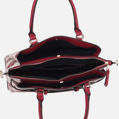 MKF Collection Vivian Plaid Women’s Satchel Bag by Mia K - Burgundy Red — фото 6