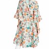 Women's Bell Sleeve Hi-low Peplum Tie Front Top Duster - Easel - 3 of 4