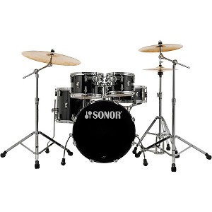 SONOR AQ1 Studio Drum Set With 20" Bass Drum and Hardware Piano Black - 1 of 1