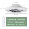 Runesay LED Remote Ceiling Fan with Light Kit, 40 W Modern Dimmable Ceiling Fan Lighting, 7 Invisible Blades Ceiling Fans, 23 Litres - 4 of 4