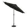 9' x 9' Mirage II Fiesta Market Patio Umbrella with Solar LED Tube Lights Black - Island Umbrella: Weatherproof, UV Protection, Crank Lift - 3 of 4