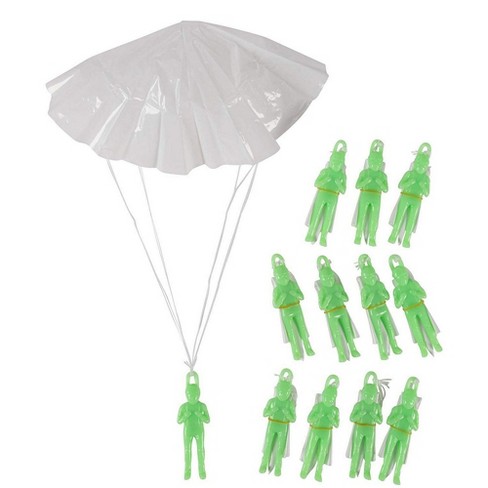 Juvale 12 Pack Mini Parachute Army Men Glow In The Dark Paratrooper Parachute Toy Set Target - roblox parachute gear code