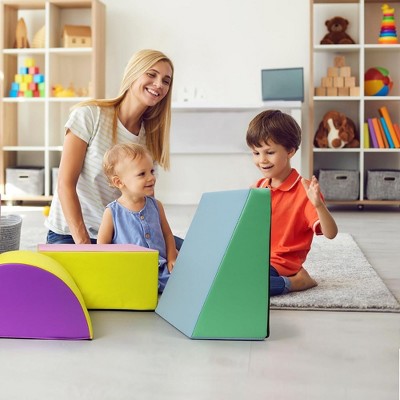 Pastel Foam Climbing Blocks Set for Toddlers and Preschoolers