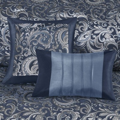 Navy Microfiber California King 24-Piece Bedding Set