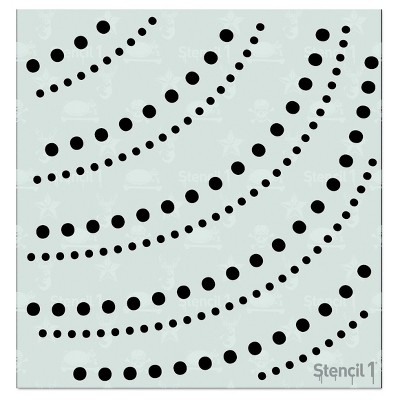 Stencil1 String of Dots Repeating - Stencil 5.75" x 6"