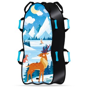 Sunlite Sports 45-47" Heavy Duty Snow Sled, Portable & Durable, Fast & Sturdy, 1-2 Person, Kid & Family Winter Fun, Toboggan for Snow Play - 1 of 4