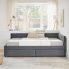 NicBex Full Size Daybed with 2 Drawers,Upholstered Velvet Sofa Bed Frame for Bedroom,Living Room,Apartment - 2 of 4