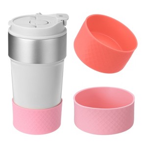 Unique Bargains Silicone Anti-Slip Protective Reusable Water Bottle Boot 2 Pcs - 1 of 4