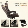 High Back PU Leather Executive Office Chair with Padded Armrests and Adjustable Height, Swivel Rolling Desk Chair for Home or Work-3irtyhousy - 2 of 4
