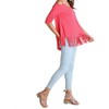 Women's Cold Shoulder Fringe Top - umgee - 2 of 4