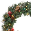 Casafield Artificial Christmas Wreath for Front Door, Window or Mantel, Green Fir Indoor/Outdoor Holiday Décor - 2 of 4