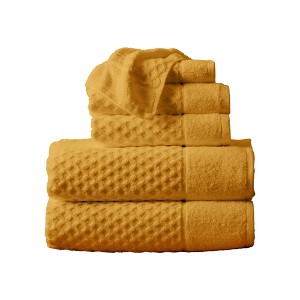 Cotton Quick-Dry Textured Towels - Great Bay Home. - 1 of 4