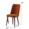 Sevobal Dining Chairs Mid-Century Modern Dining Chairs Set of 2 with Soft Upholstery for Kitchen Living Room, Orange, 20"*36"*18" - 2 of 4