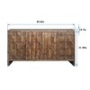 ORRD Farmhouse 4-Door Wooden Accent Cabinet - Sideboard Storage for Living Room, Dining & Office, Antique Natural - 4 of 4