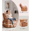 Swivel Electric Massage Chair Rocking Recliner Chair with Vibration & Heating, USB Power Glider, Overstuffed Faux Leather Lazy Sofa for Living Room - 2 of 4