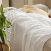 Bedsure Cooling Cotton Waffle Blanket-Lightweight Breathable Summer Blanket of Rayon Derived from Bamboo - 3 of 4