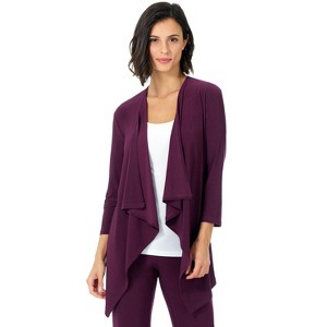Rekucci Travel in Style Women's Essential Soft Knit Open Front Throw-Over Jacket – Versatile Travel & Layering Cardigan - 1 of 4