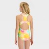Girls' Dreamy Hibiscus Floral Printed One Piece Swimsuit - Cat & Jack™ Yellow - 2 of 3