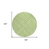 Lime Green And Ivory Geometric Washable Indoor Outdoor Area Rug - 3 of 4