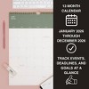 Altitude 2026 12 Months 12"x15" Wall Calendar Monthly Dark Sage - 2 of 4