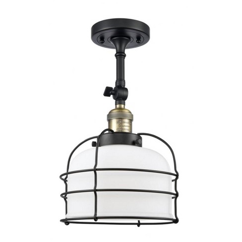 Innovations Lighting Bell 1 - Light Semi-Flush Mount in  Black Antique Brass - image 1 of 2