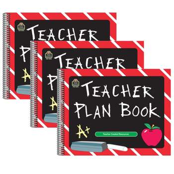 Teacher Created Resources Chalkboard Teacher Plan Book, Pack of 3
