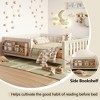 KTMBDW Floor Bed for Children,Sturdy Wood Montessori Bed Frame with Fence,Built-in bookshelf, Montessori Floor Bed for Girls and Boys - 4 of 4