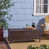 Sapphtopaz Storage Bench Rattan Storage Organizer Ottoman Toy Box Storage for Entryway Living Room, Patio - 4 of 4