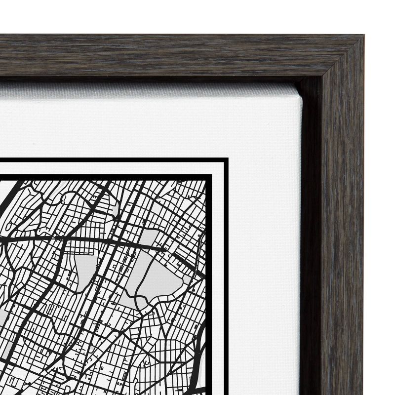 18&#34; x 24&#34; Sylvie New York City Modern Map by Jake Goossen Framed Wall Canvas Gray - Kate &#38; Laurel All Things Decor, 4 of 7