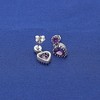 Colette Dangle Earrings Womens Purple Heart Cubic Zirconia Ginger Lyne Collection - image 4 of 4